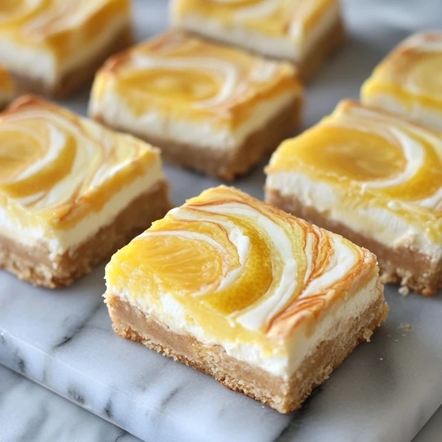 lemon marbled cheesecake bars