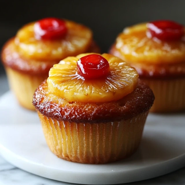 pineapple upside-down cupcakes