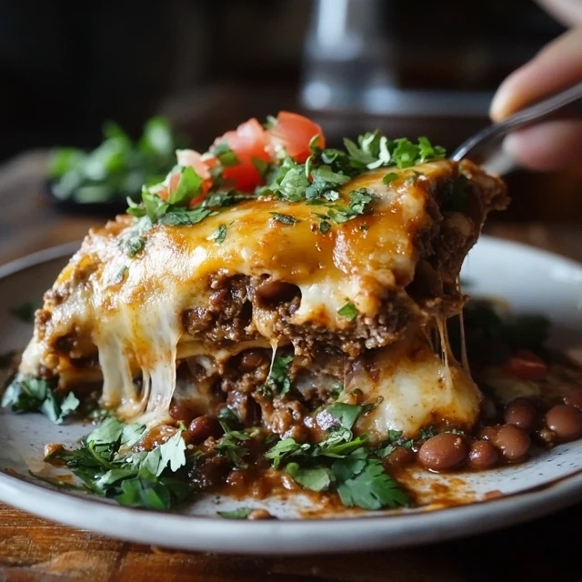 Beef and Bean Enchiladas