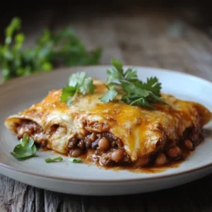 Beef and Bean Enchiladas