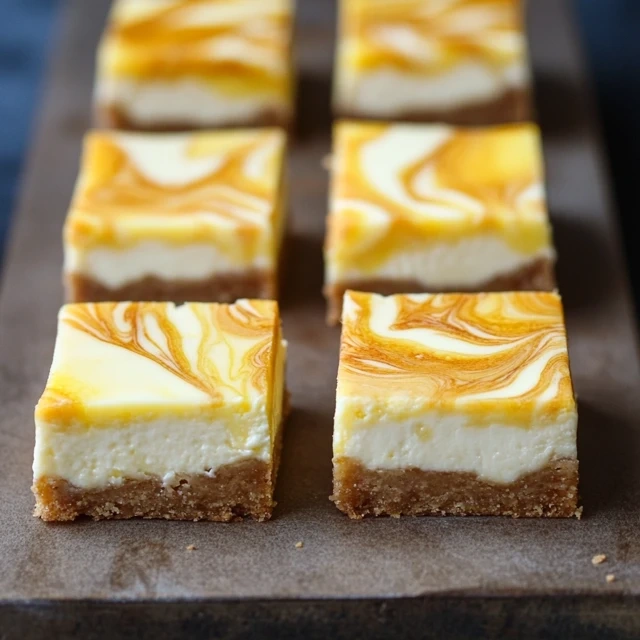 lemon marbled cheesecake bars