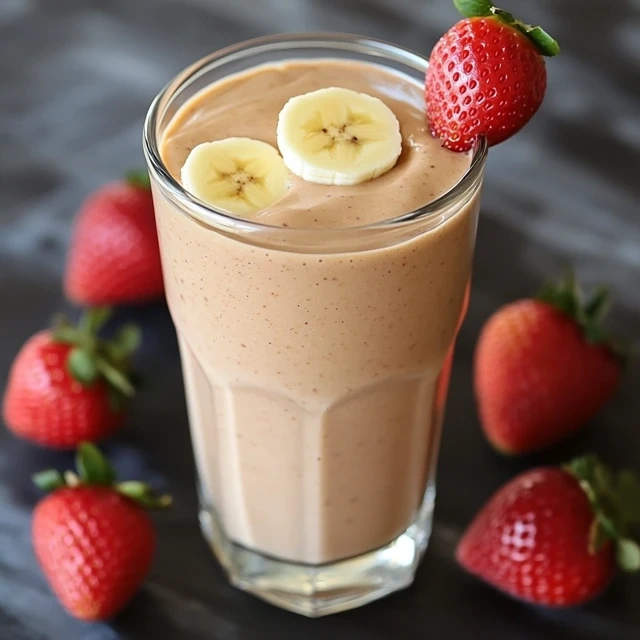 Strawberry Banana Peanut Butter Smoothie Recipe