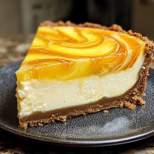 Orange Pineapple Swirl Cheesecake