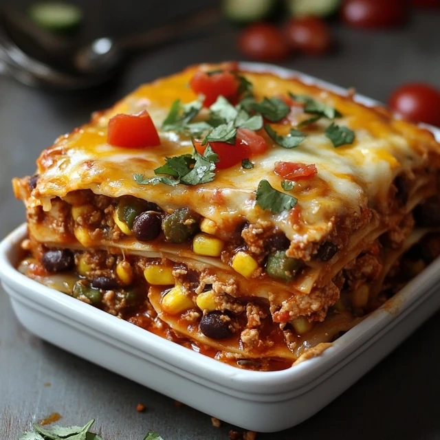 Mexican lasagna with tortillas