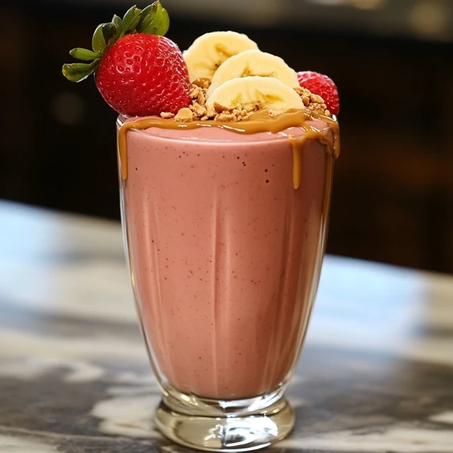 Strawberry Banana Peanut Butter Smoothie Recipe