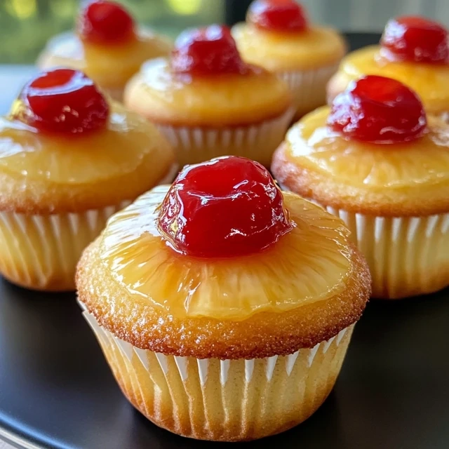 pineapple upside-down cupcakes