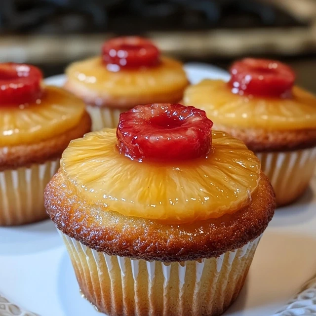 pineapple upside-down cupcakes
