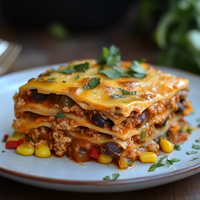 Mexican lasagna with tortillas
