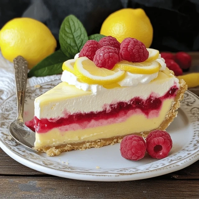 lemon raspberry layered pie