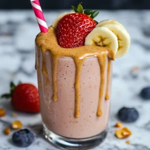Strawberry Banana Peanut Butter Smoothie Recipe