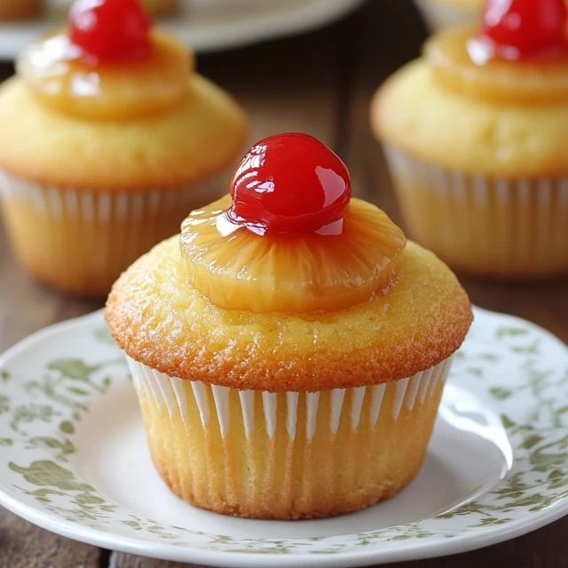 pineapple upside-down cupcakes