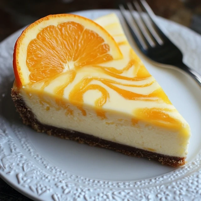 Orange Pineapple Swirl Cheesecake
