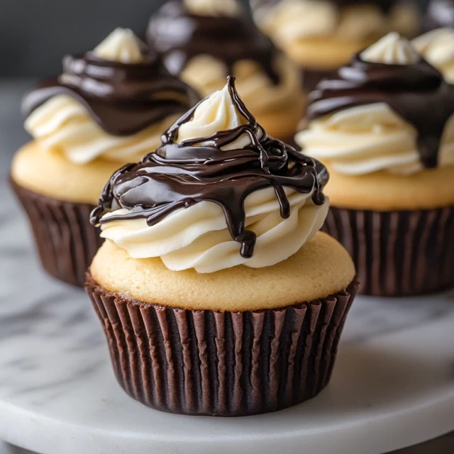 Boston cream pie cupcakes