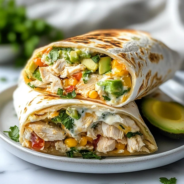 Chicken avocado ranch burritos