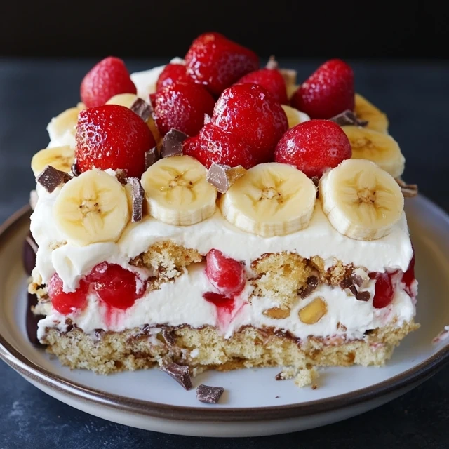 No-Bake Banana Split Cake
