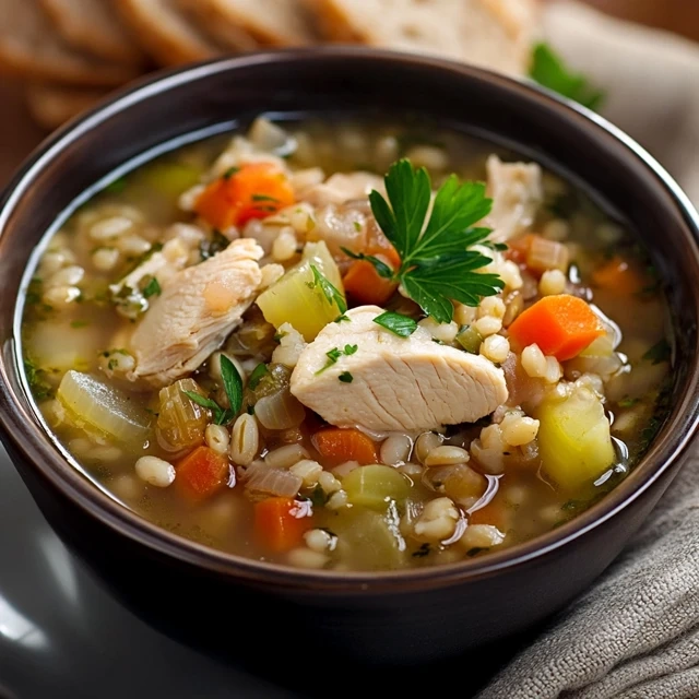 One-Pot Chicken Barley Soup