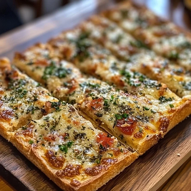 Garlic bread pizza