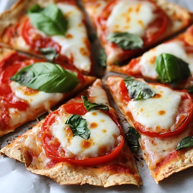 Homemade Margherita Tortilla Pizza