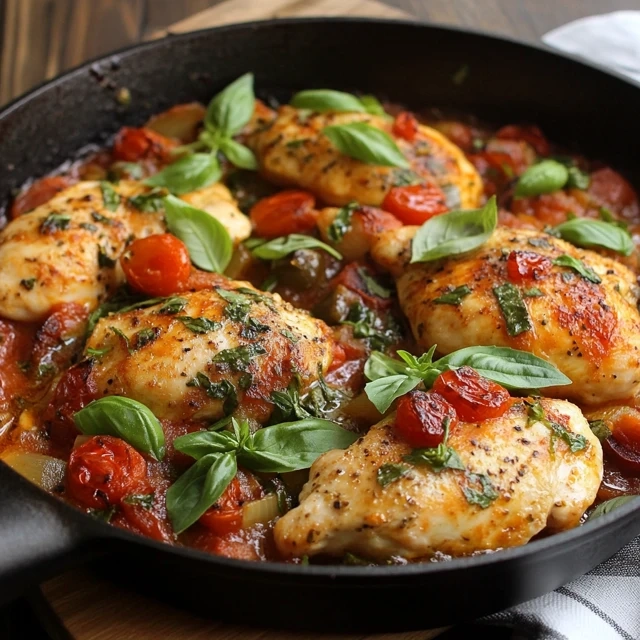One Pan Italian Chicken Skillet Recipe
