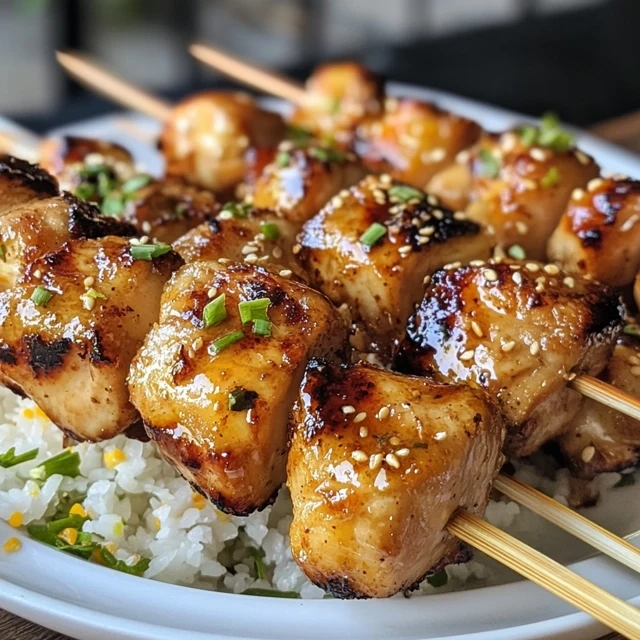 Hawaiian inspired chicken kabobs