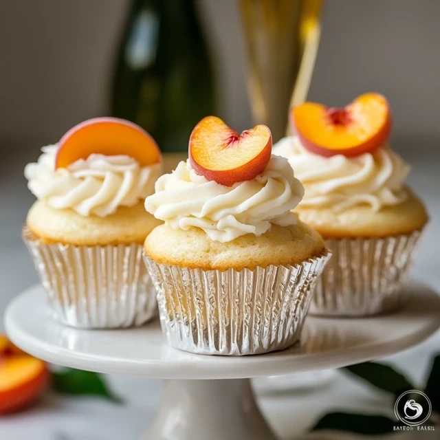 Peach Bellini Cupcakes