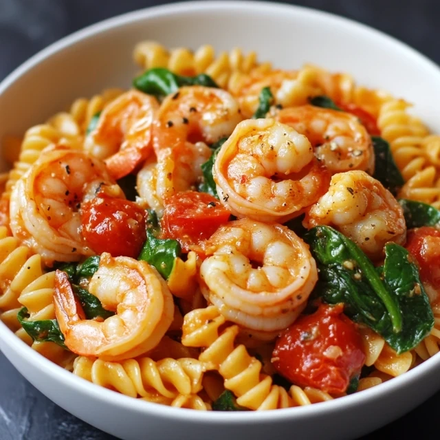 shrimp tomato spinach pasta