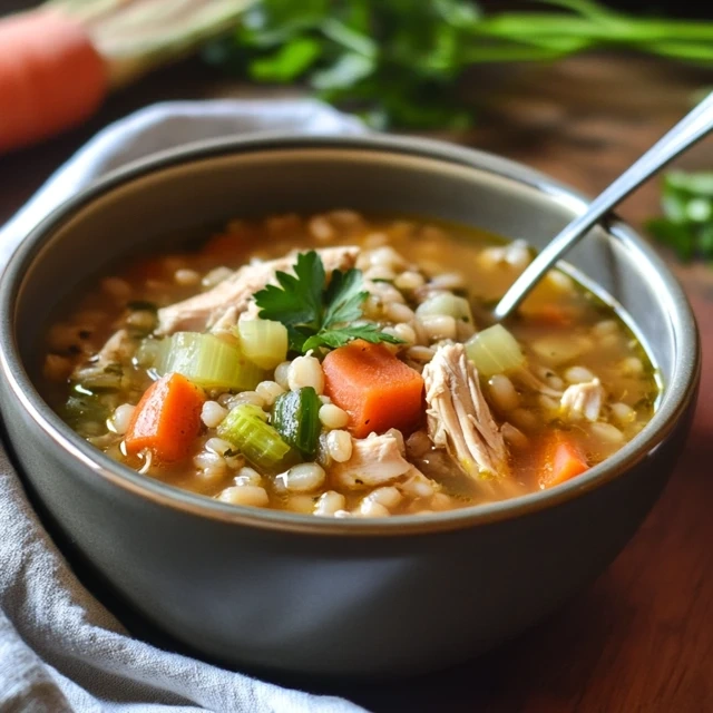 One-Pot Chicken Barley Soup