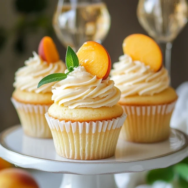Peach Bellini Cupcakes
