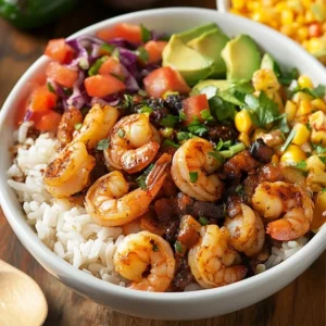 fiesta shrimp rice bowl