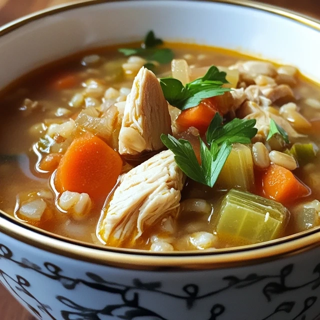 One-Pot Chicken Barley Soup