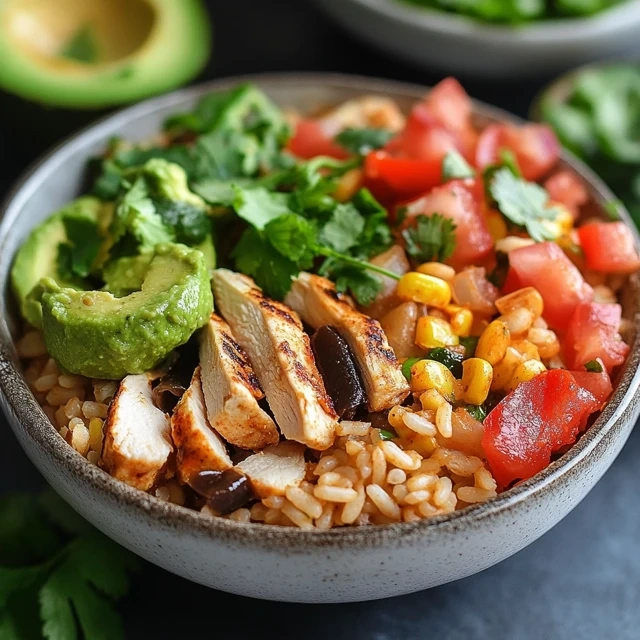 Chicken taco poblano rice bowls