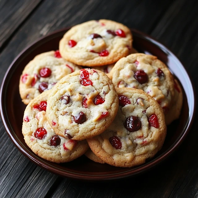 Maraschino Cherry Chip Cookies