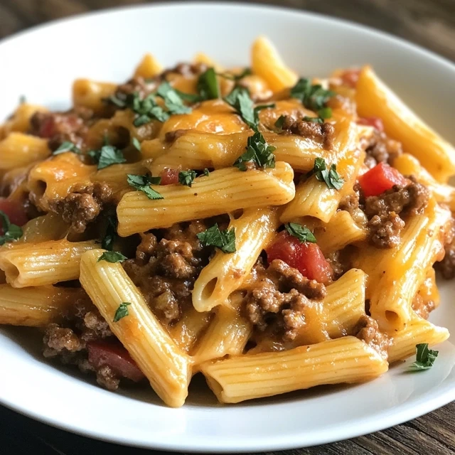 Easy Sloppy Cheeseburger Pasta Recipe