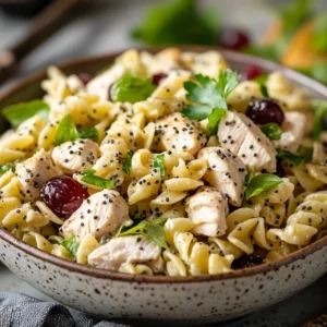 Poppy Seed Chicken and Grape Pasta Salad