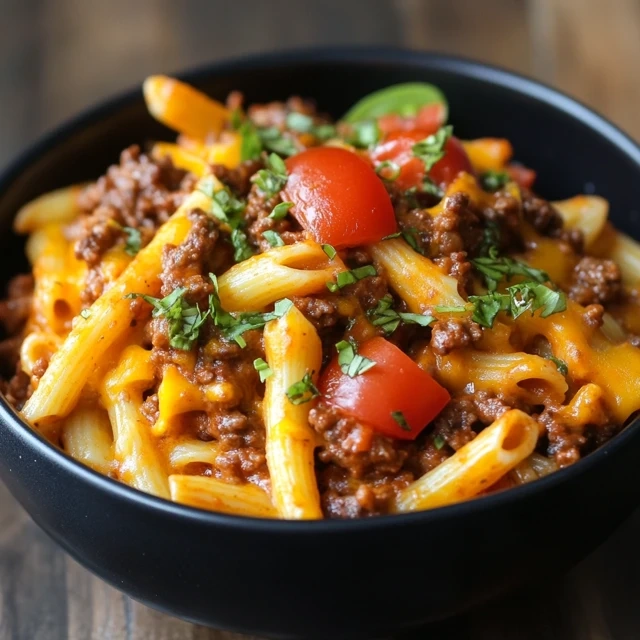 Easy Sloppy Cheeseburger Pasta Recipe