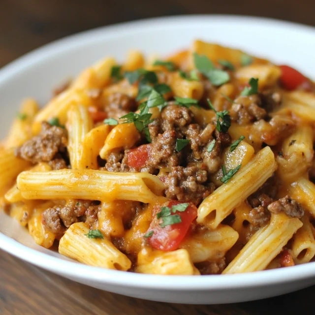 Easy Sloppy Cheeseburger Pasta Recipe