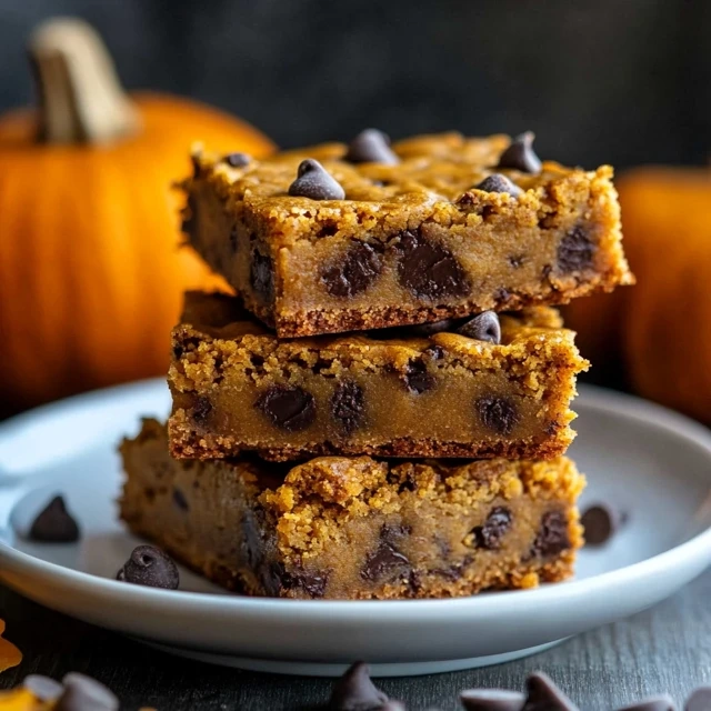 Pumpkin chocolate chip bars