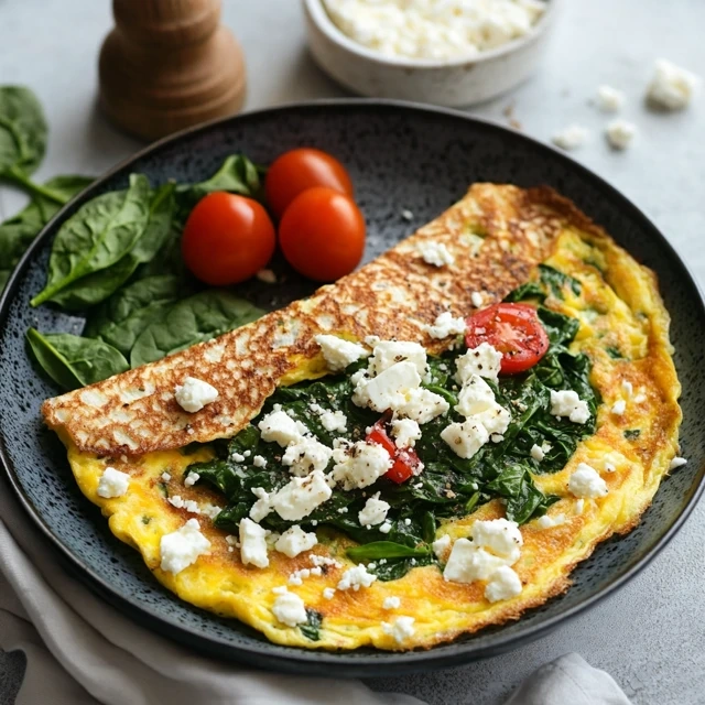 Spinach and Feta Omelette