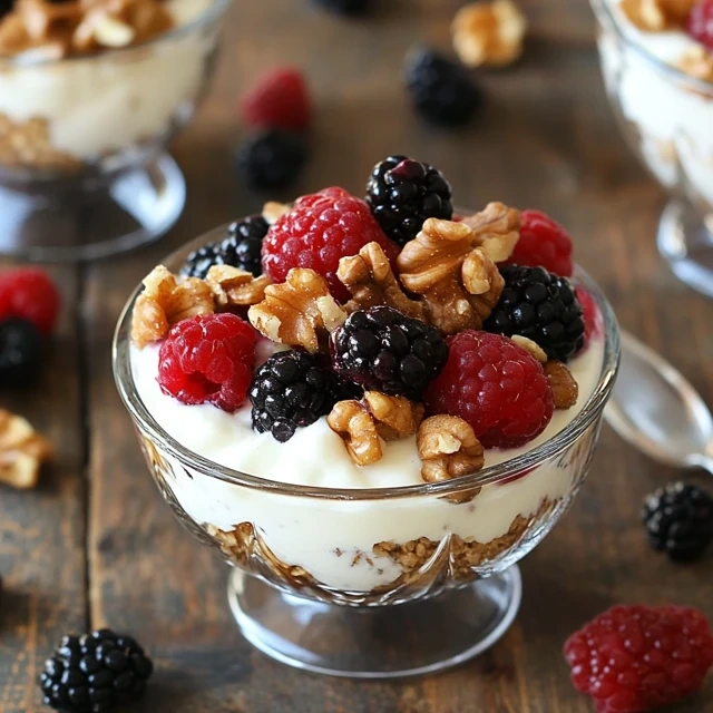 Greek Yogurt with Walnuts And Berries