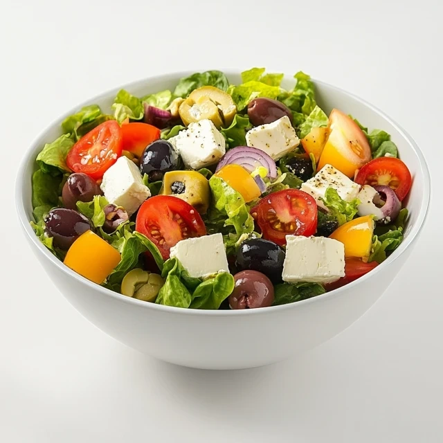 Easy Greek Salad with Feta and Olives