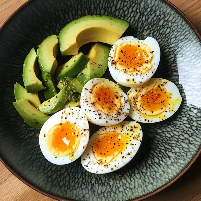 Easy Boiled Eggs and Avocado
