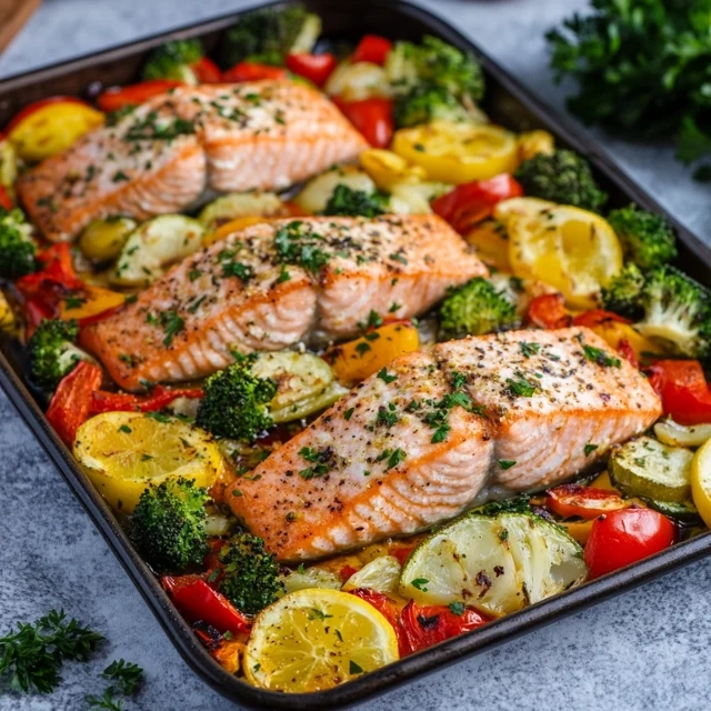 Baked Salmon with Veggies