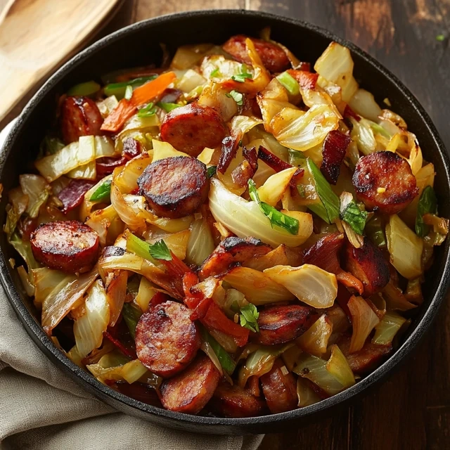 Cabbage And Sausage Stir-Fry