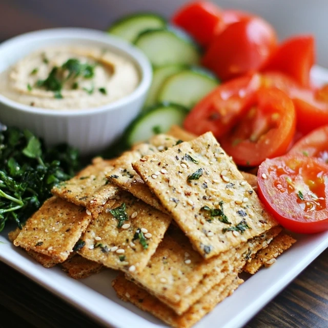 Almond Flour Crackers And Hummus