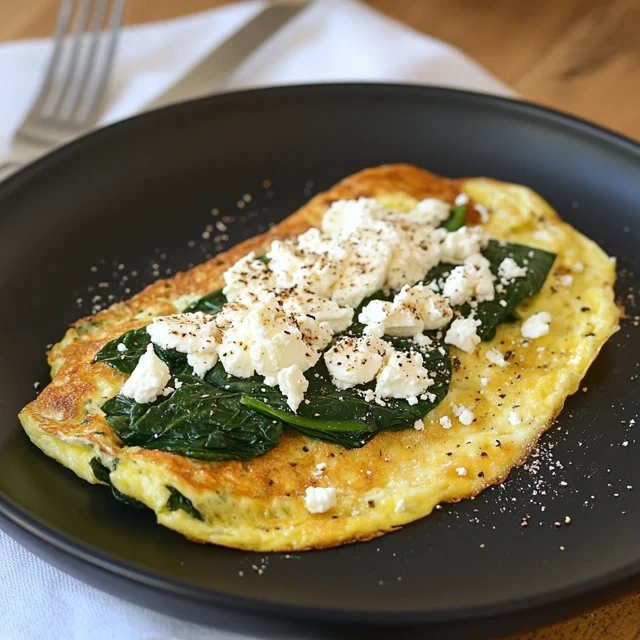 Spinach and Feta Omelette