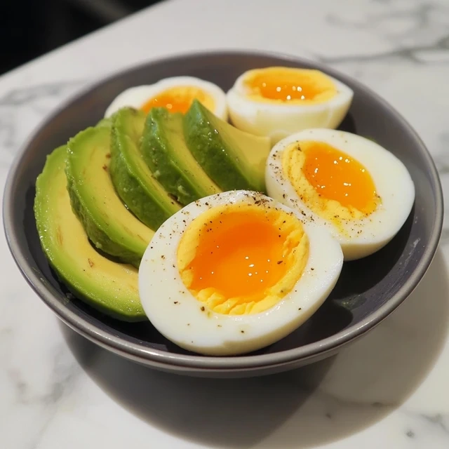 Easy Boiled Eggs and Avocado