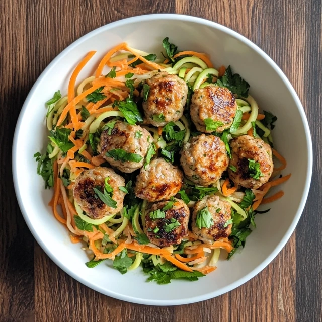 Turkey Meatballs And Zoodles