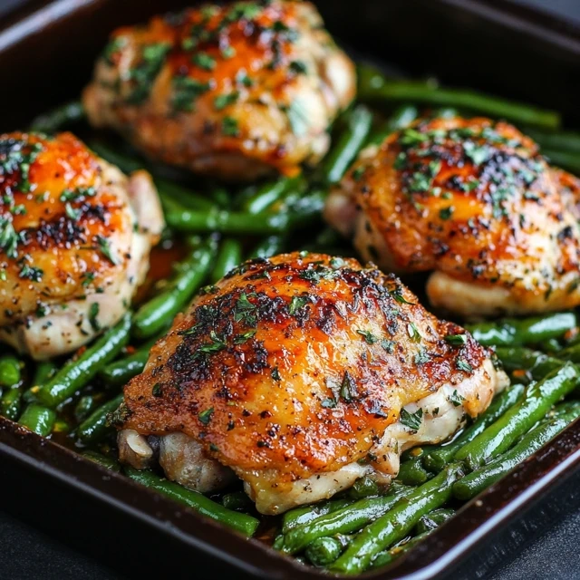 Baked Chicken Thighs And Green Beans