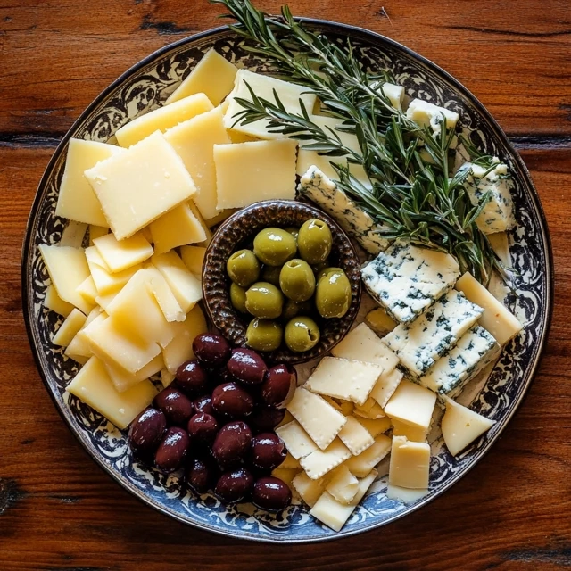 Cheese And Olives Plate