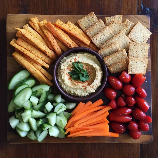 Almond Flour Crackers And Hummus